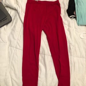 Red leggings